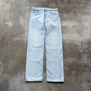 Vintage 80's Levi's 501 button fly light wash button fly denim jeans  36x36